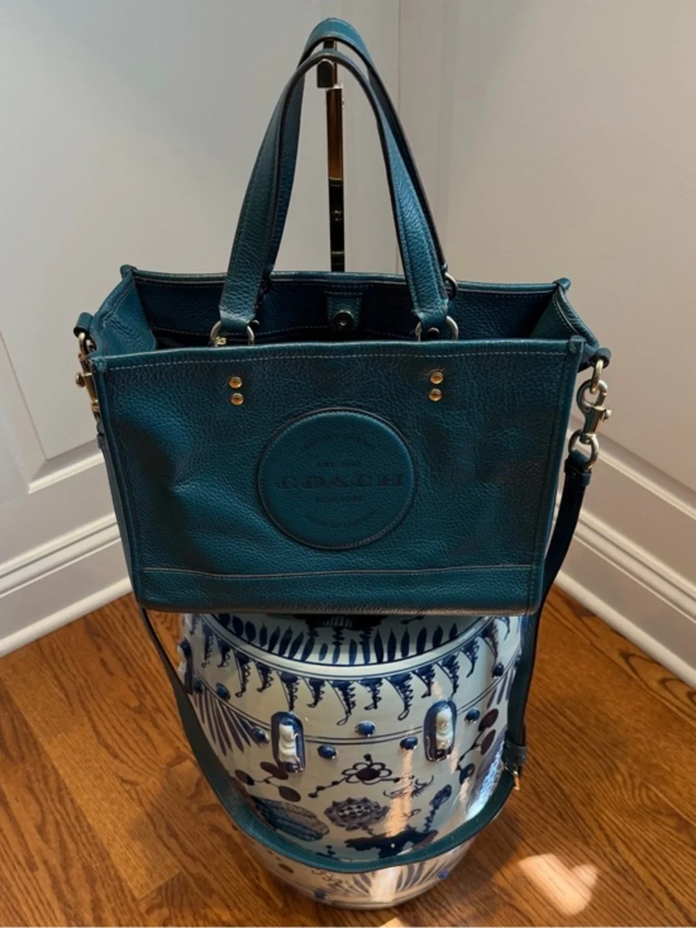 Coach Dempsey Carryall with Patch in Teal